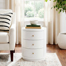 Nora 22 in. W Round Wood 3 Drawer End Table by Butler Specialty Company