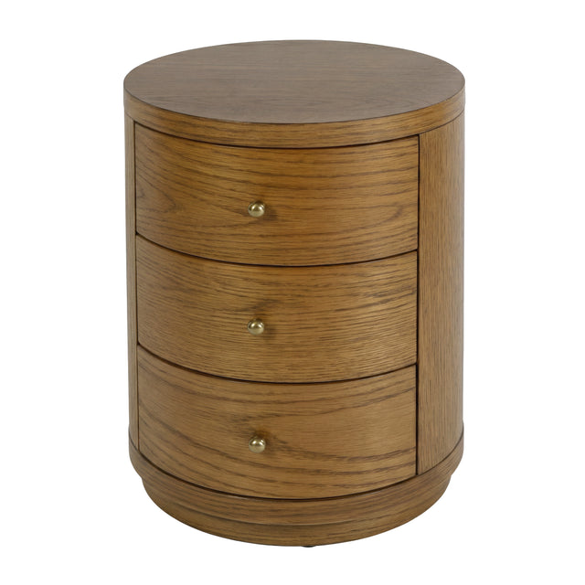 Nora 22 in. W Round Wood 3 Drawer End Table by Butler Specialty Company