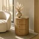 Nora 22 in. W Round Wood 3 Drawer End Table by Butler Specialty Company