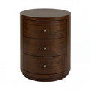 Nora 22 in. W Round Wood 3 Drawer End Table by Butler Specialty Company
