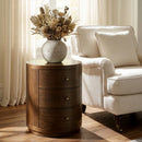Nora 22 in. W Round Wood 3 Drawer End Table by Butler Specialty Company