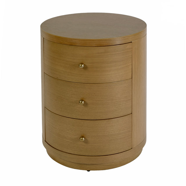 Nora 22 in. W Round Wood 3 Drawer End Table by Butler Specialty Company