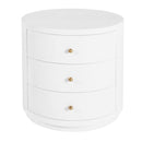Nora 28 in. W Round Wood 3 Drawer End Table by Butler Specialty Company