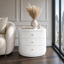 Nora 28 in. W Round Wood 3 Drawer End Table by Butler Specialty Company