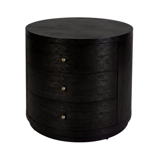 Nora 28 in. W Round Wood 3 Drawer End Table by Butler Specialty Company