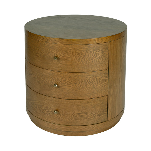 Nora 28 in. W Round Wood 3 Drawer End Table by Butler Specialty Company
