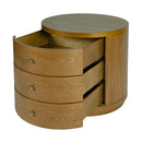 Nora 28 in. W Round Wood 3 Drawer End Table by Butler Specialty Company