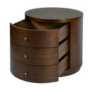 Nora 28 in. W Round Wood 3 Drawer End Table by Butler Specialty Company