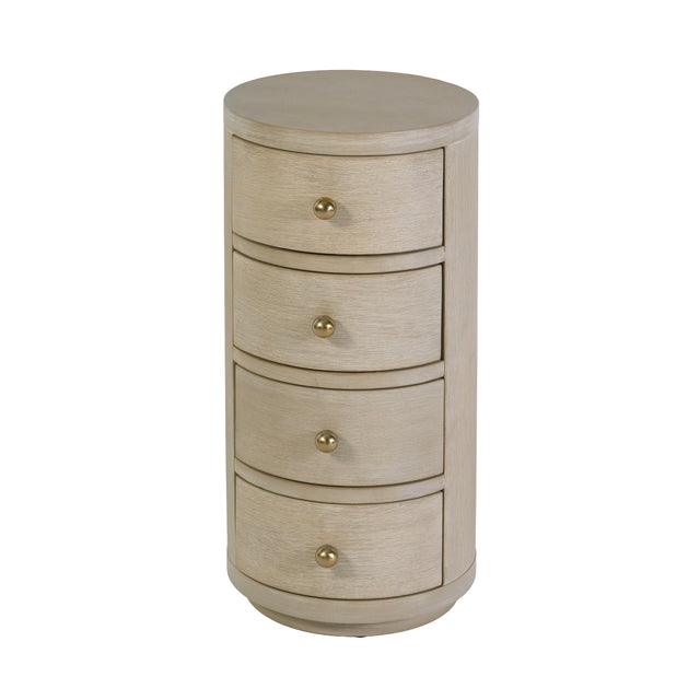Nora 12 in. W Round Wood 4 Drawer End Table by Butler Specialty Company