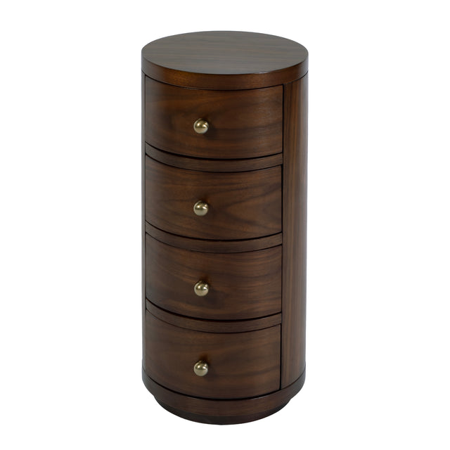 Nora 12 in. W Round Wood 4 Drawer End Table by Butler Specialty Company