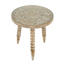 Pisa 17.75 in. W Round Wood and Glass Accent Table by Butler Specialty Company