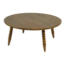 Fluornoy 40 in. W Round Solid Wood Coffee Table with Tripod Carved and Tapered Legs by Butler Specialty Company