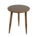 Fluornoy 22 in. W Round Solid Wood End Table with Tripod Carved and Tapered Legs by Butler Specialty Company