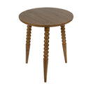 Fluornoy 22 in. W Round Solid Wood End Table with Tripod Carved and Tapered Legs by Butler Specialty Company