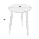 Fluornoy 22 in. W Round Solid Wood End Table with Tripod Carved and Tapered Legs by Butler Specialty Company