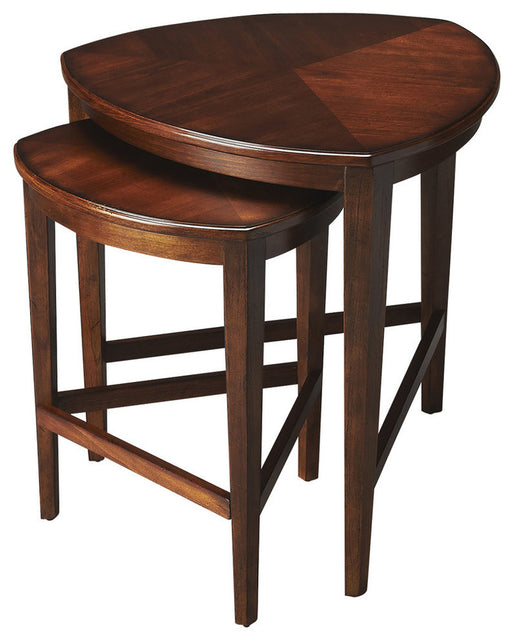 Finnegan Triangle Shaped Wood Set of 2 Nesting Tables by Butler Specialty Company