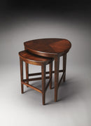 Finnegan Triangle Shaped Wood Set of 2 Nesting Tables by Butler Specialty Company
