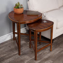 Finnegan Triangle Shaped Wood Set of 2 Nesting Tables by Butler Specialty Company