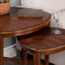 Finnegan Triangle Shaped Wood Set of 2 Nesting Tables by Butler Specialty Company