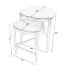 Finnegan Triangle Shaped Wood Set of 2 Nesting Tables by Butler Specialty Company