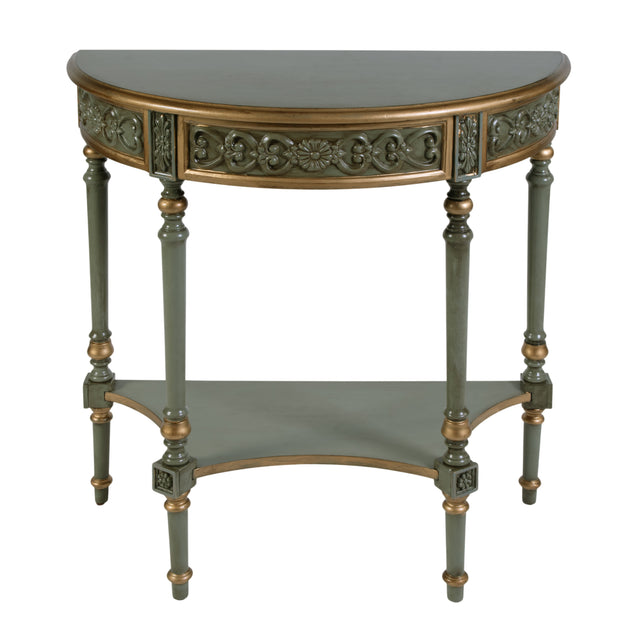 Danielle 30 in W. Demilune Wood 1 Drawer Console Table with Lower Open Shelf by Butler Specialty Company