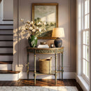 Danielle 30 in W. Demilune Wood 1 Drawer Console Table with Lower Open Shelf by Butler Specialty Company