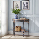 Danielle 30 in W. Demilune Wood 1 Drawer Console Table with Lower Open Shelf by Butler Specialty Company