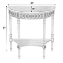 Danielle 30 in W. Demilune Wood 1 Drawer Console Table with Lower Open Shelf by Butler Specialty Company