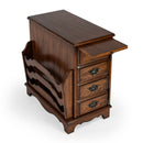 Gregory 14.5 in. W Rectangular Wood Storage Side Table with Magazine Holder and Pull-Out Tray by Butler Specialty Company