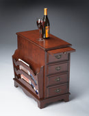 Gregory 14.5 in. W Rectangular Wood Storage Side Table with Magazine Holder and Pull-Out Tray by Butler Specialty Company