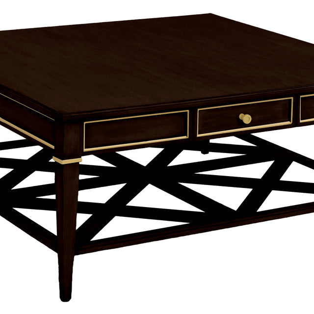 Fairfield Chair Matteo Linea Square One Drawer Cocktail Table (sku: 8010-CK-M)