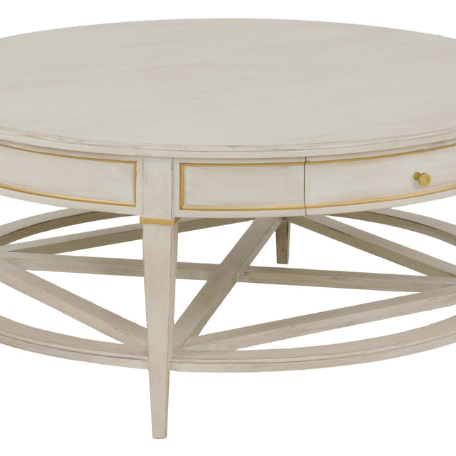Fairfield Chair Matteo Linea Round One Drawer Cocktail Table (sku: 8010-CT-C)