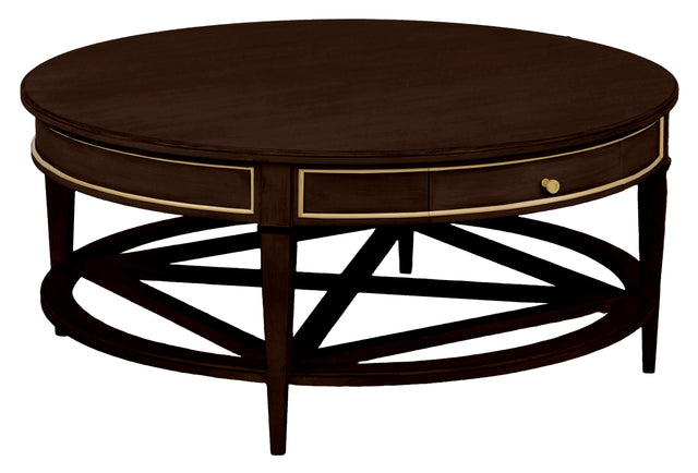 Fairfield Chair Matteo Linea Round One Drawer Cocktail Table (sku: 8010-CT-M)