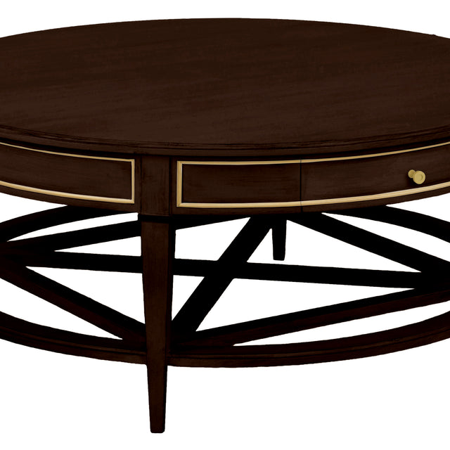 Fairfield Chair Matteo Linea Round One Drawer Cocktail Table (sku: 8010-CT-M)