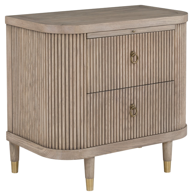 Fairfield Chair Everett Demilune 2-Drawer Nightstand (sku: 8030-BS)