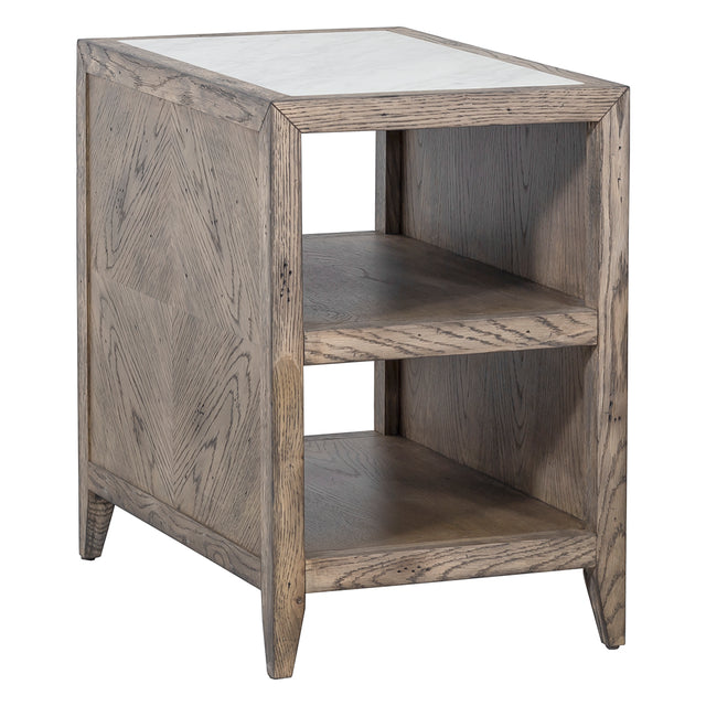 Fairfield Chair Arcadian Rectangular End Table w/Carrara Marble Top (sku: 8063-ET)