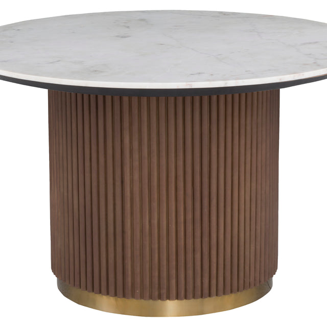 Fairfield Chair Dimitri Leather Wrapped Round Dining Table (sku: 8072-48)