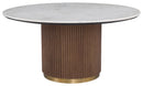 Fairfield Chair Dimitri Leather Wrapped Round Dining Table (sku: 8072-60)