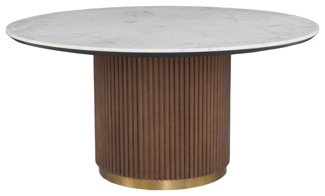 Fairfield Chair Dimitri Leather Wrapped Round Dining Table (sku: 8072-60)