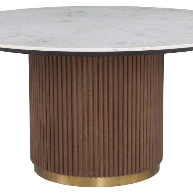 Fairfield Chair Dimitri Leather Wrapped Round Dining Table (sku: 8072-60)