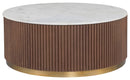 Fairfield Chair Dimitri Leather Wrapped Round Cocktail Table (sku: 8072-13)