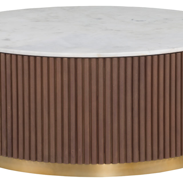 Fairfield Chair Dimitri Leather Wrapped Round Cocktail Table (sku: 8072-13)