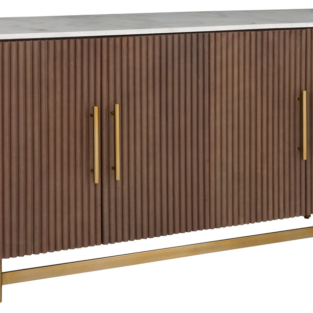 Fairfield Chair Dimitri Leather Wrapped Four Door Credenza (sku: 8072-17)