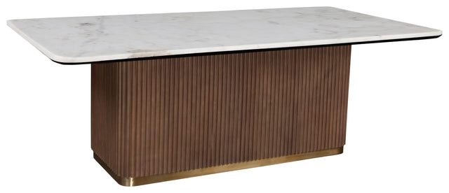 Fairfield Chair Dimitri Leather Wrapped Rectangular Dining Table (sku: 8072-84)