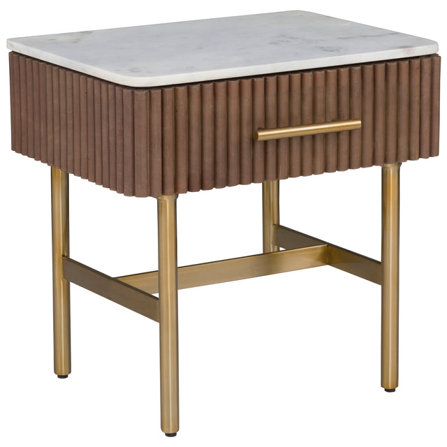 Fairfield Chair Dimitri Leather Wrapped 1 Drawer End Table (sku: 8072-95)
