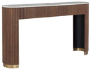 Fairfield Chair Dimitri Leather Wrapped Demilune Console (sku: 8072-96)
