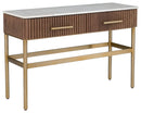 Fairfield Chair Dimitri Leather Wrapped 2 Drawer Rectangular Console (sku: 8072-99)