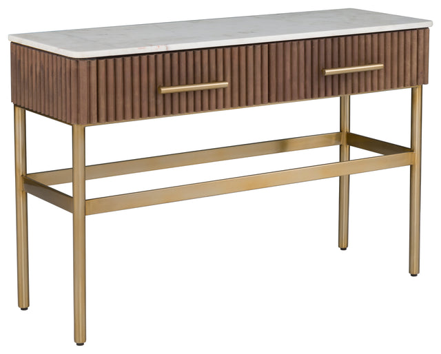 Fairfield Chair Dimitri Leather Wrapped 2 Drawer Rectangular Console (sku: 8072-99)