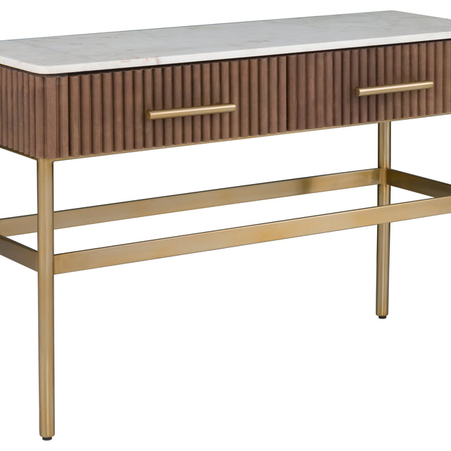 Fairfield Chair Dimitri Leather Wrapped 2 Drawer Rectangular Console (sku: 8072-99)