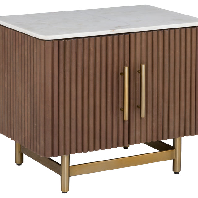 Fairfield Chair Dimitri Leather Wrapped Two Door End Table (sku: 8072-ET)